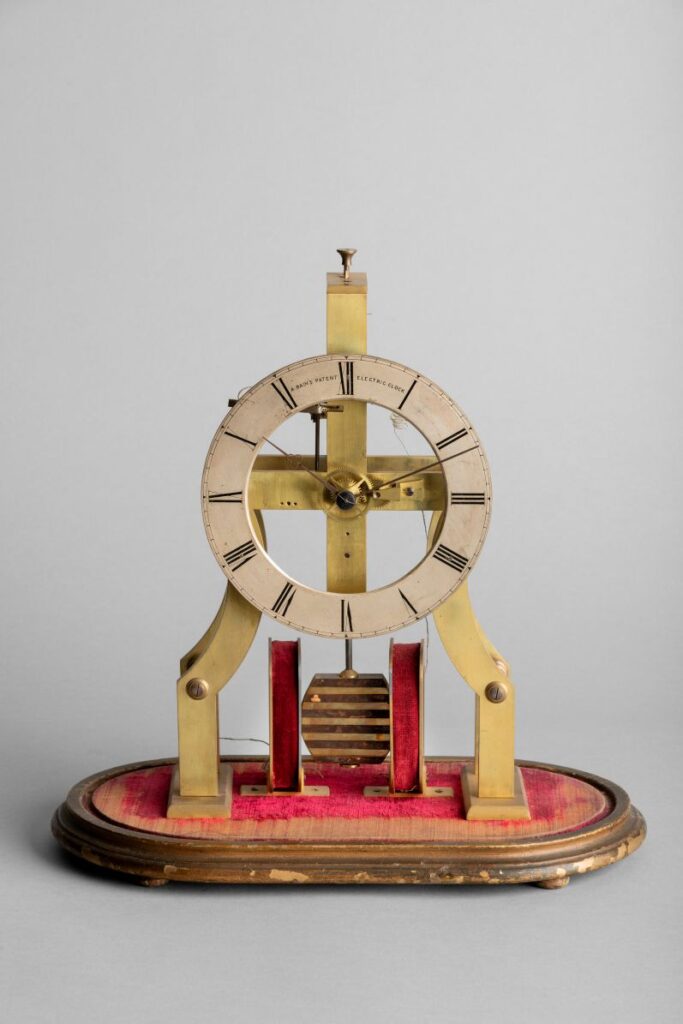 Skeletonised mantel clock by Alexander Bain