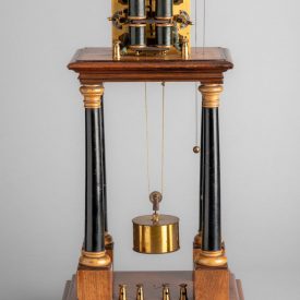 Reverse view of a Hipp chronoscope showing four solenoids